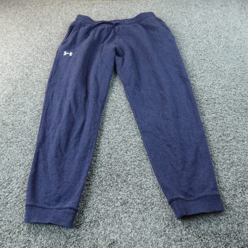 Under Armour Sweatpants Mens XL Blueβ Loose Drawstring Jogger Workout Gym Pants